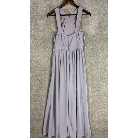 Lulus Air of Romance Maxi Dress Women Small Taupe Cross Back Lined Formal Gown - Picture 8 of 12